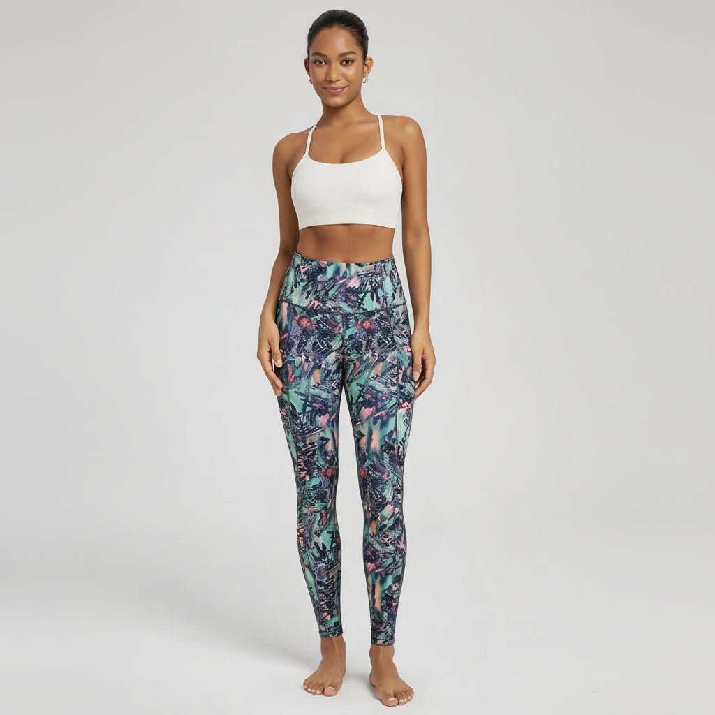 Comfortable High Waisted Yoga Pants with Pockets Tummy Support
