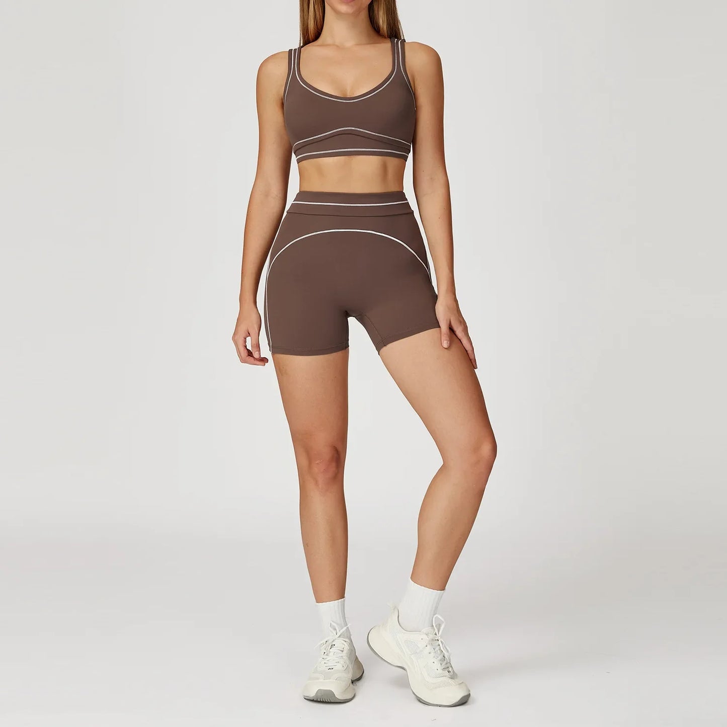 Women's 2 Piece Fitness Set High Waist Leggings Sports Bra