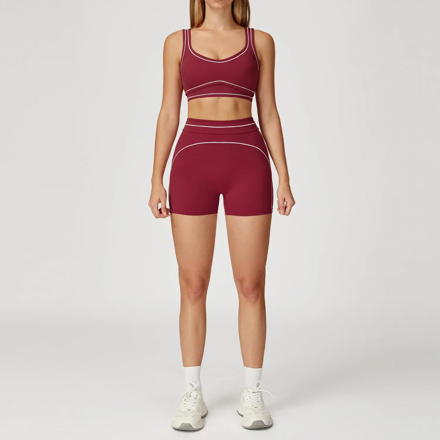Women's 2 Piece Fitness Set High Waist Leggings Sports Bra