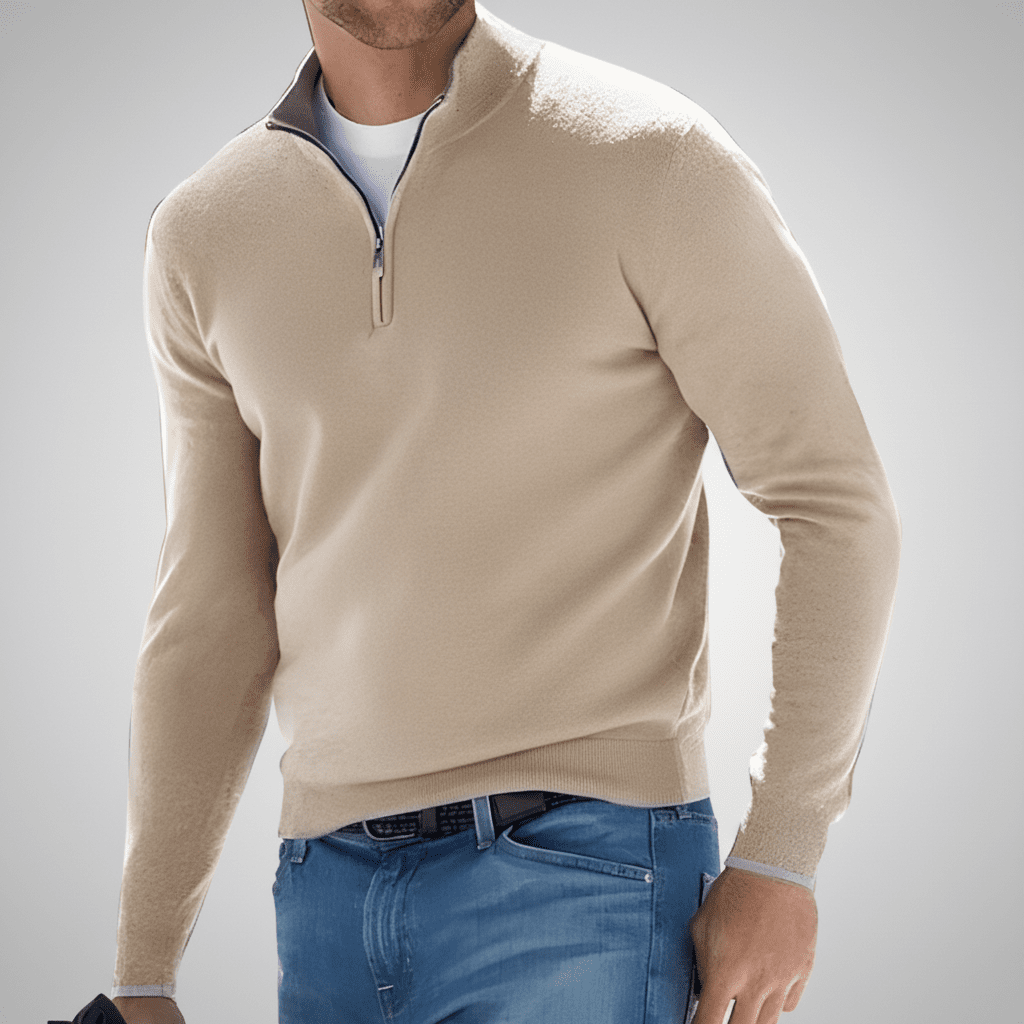 Comfy Mens Zipper Sweater Everyday Wear