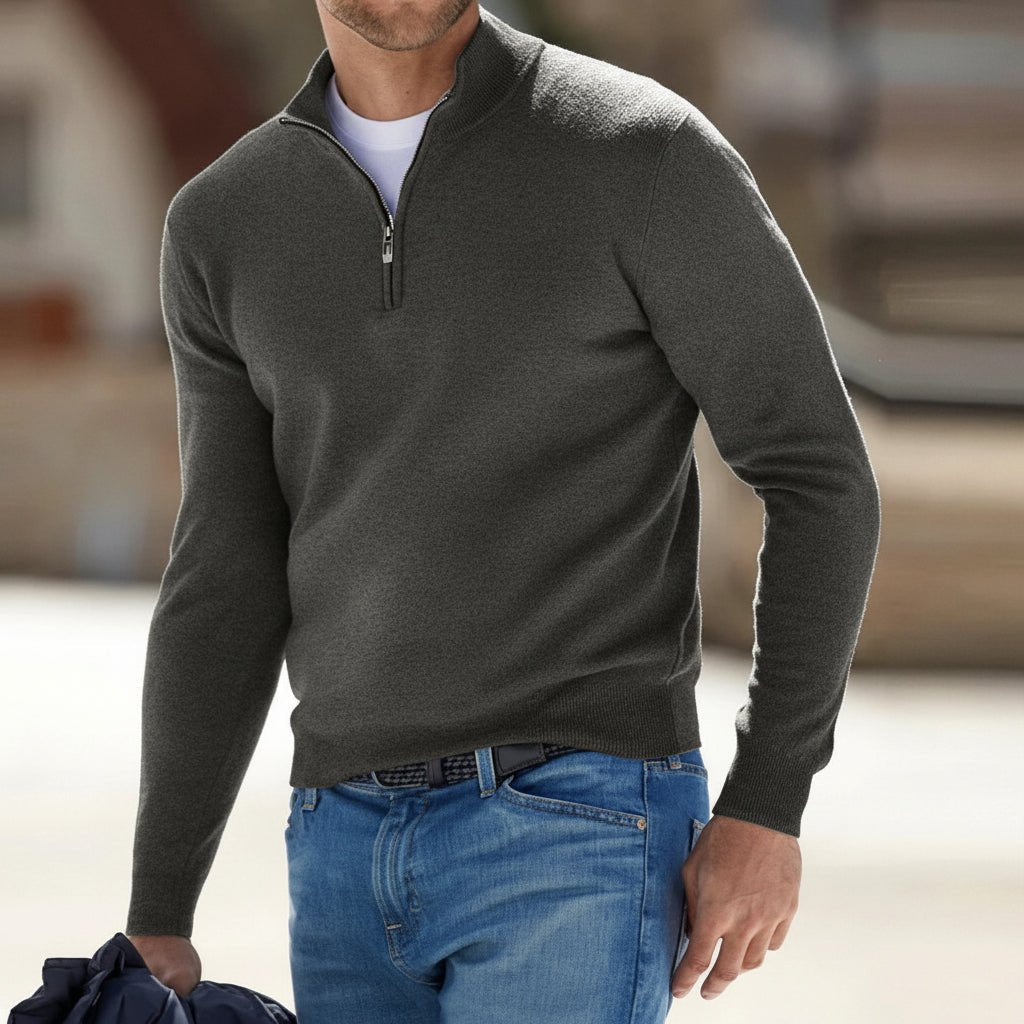 Comfy Mens Zipper Sweater Everyday Wear