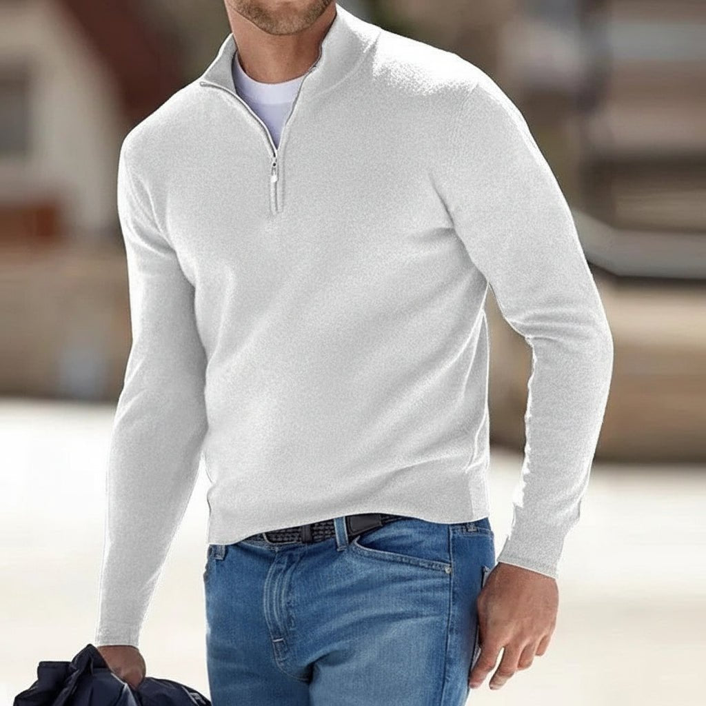 Comfy Mens Zipper Sweater Everyday Wear
