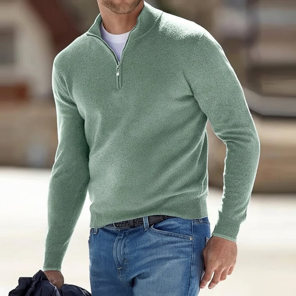 Comfy Mens Zipper Sweater Everyday Wear