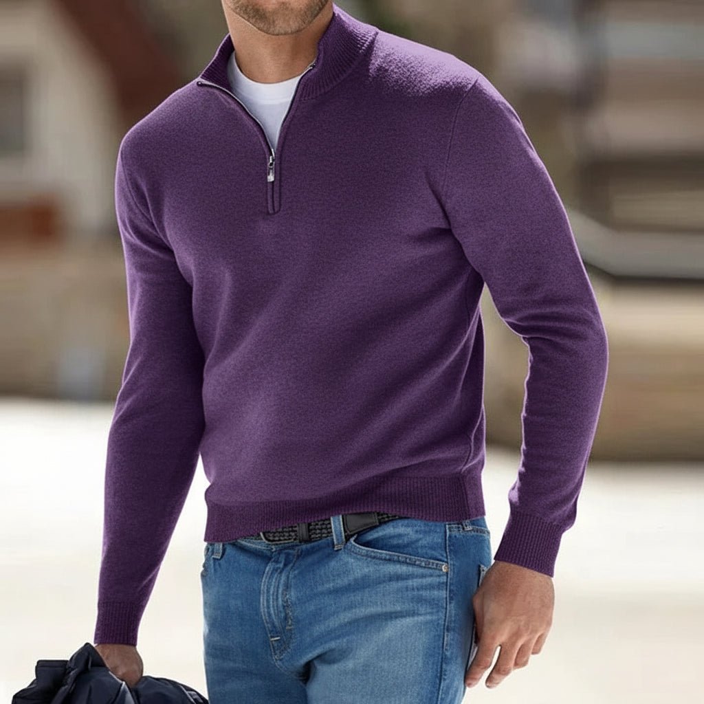 Comfy Mens Zipper Sweater Everyday Wear