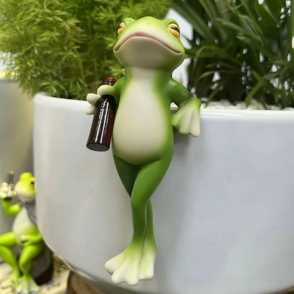 Colorful Frog Figurine Resin Decorative Garden Statue