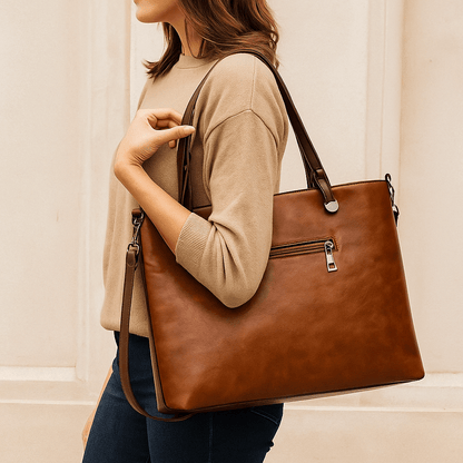 Classic Ladies Large Tote Shoulder Bag Work Handbag - SweetyGem