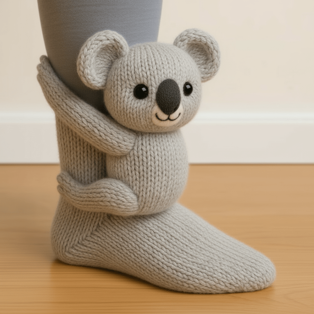 Cozy Animal Sock Slippers Soft Warm Grippy Footwear