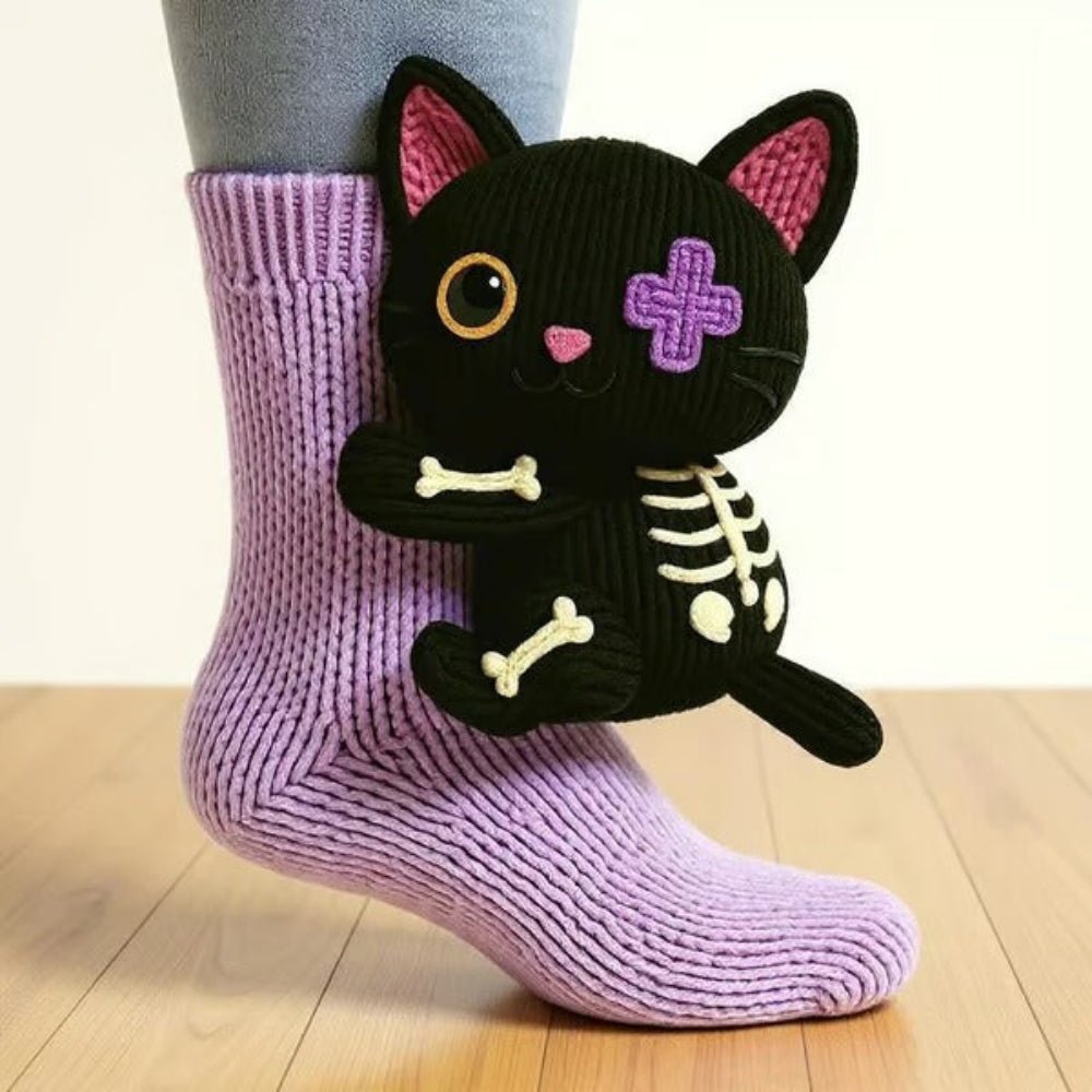 Cozy Animal Sock Slippers Soft Warm Grippy Footwear