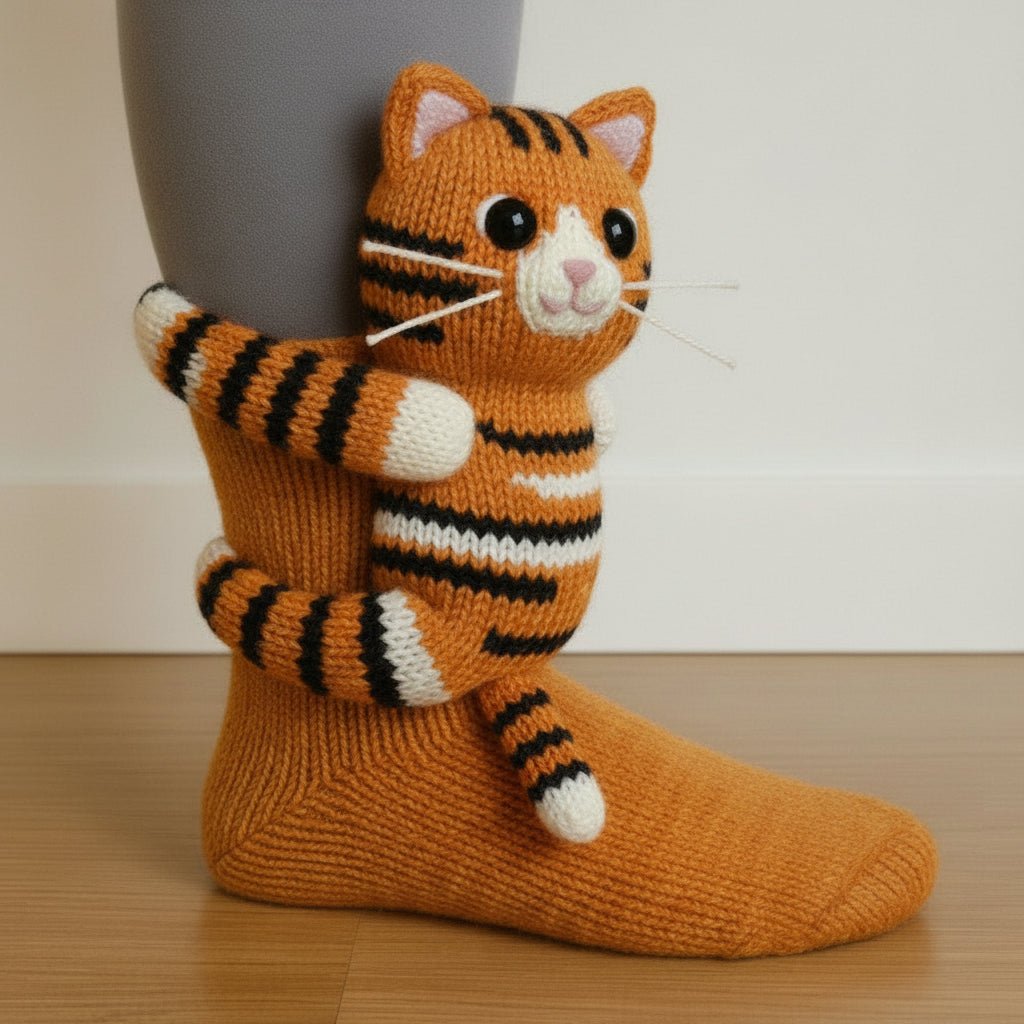 Cozy Animal Sock Slippers Soft Warm Grippy Footwear