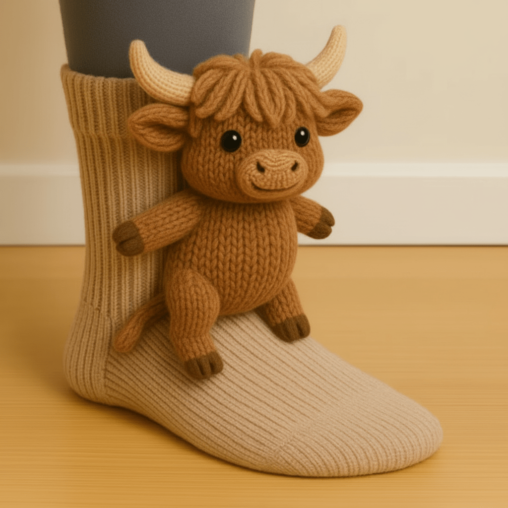 Cozy Animal Sock Slippers Soft Warm Grippy Footwear