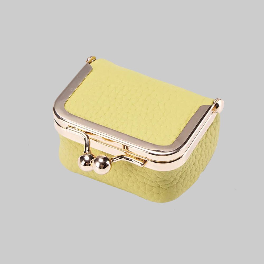 Small Luxury Leather Jewelry Case with Lock