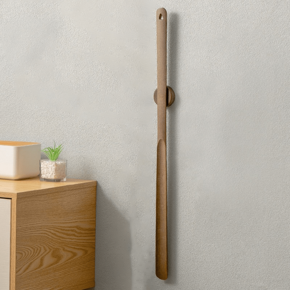 Long Handle Wooden Shoe Horn with Magnetic Tip - SweetyGem