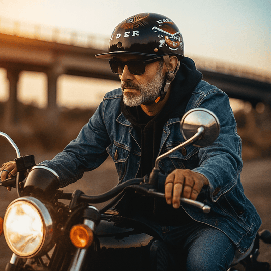 Classic Half Face Motorcycle Helmet Cap Style - SweetyGem