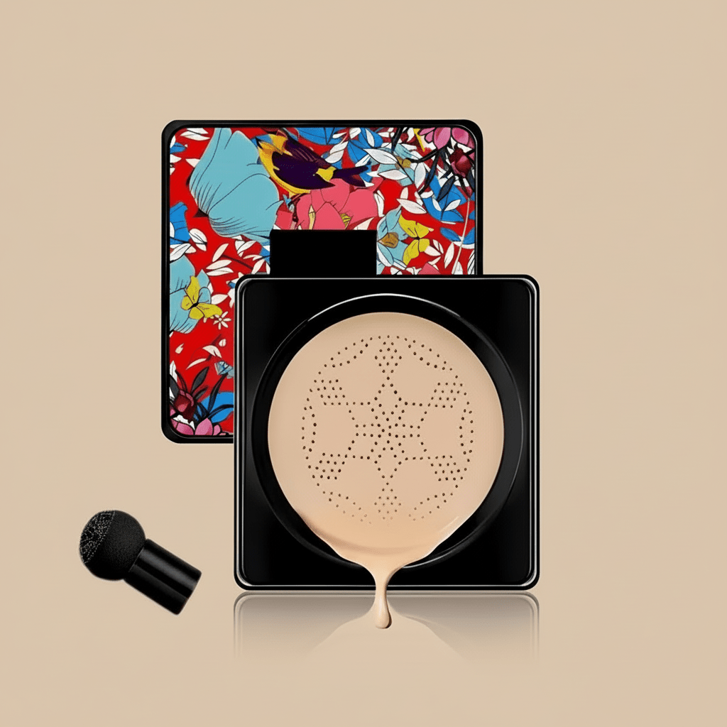 Natural Flawless Moisturizing Foundation Cream with Sponge