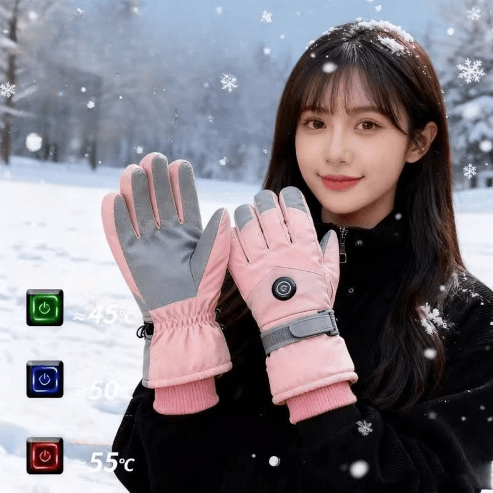 Warm Waterproof Rechargeable Electric Gloves for Winter