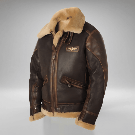 Men's Retro Bomber Jacket with Fleece Lining - SweetyGem