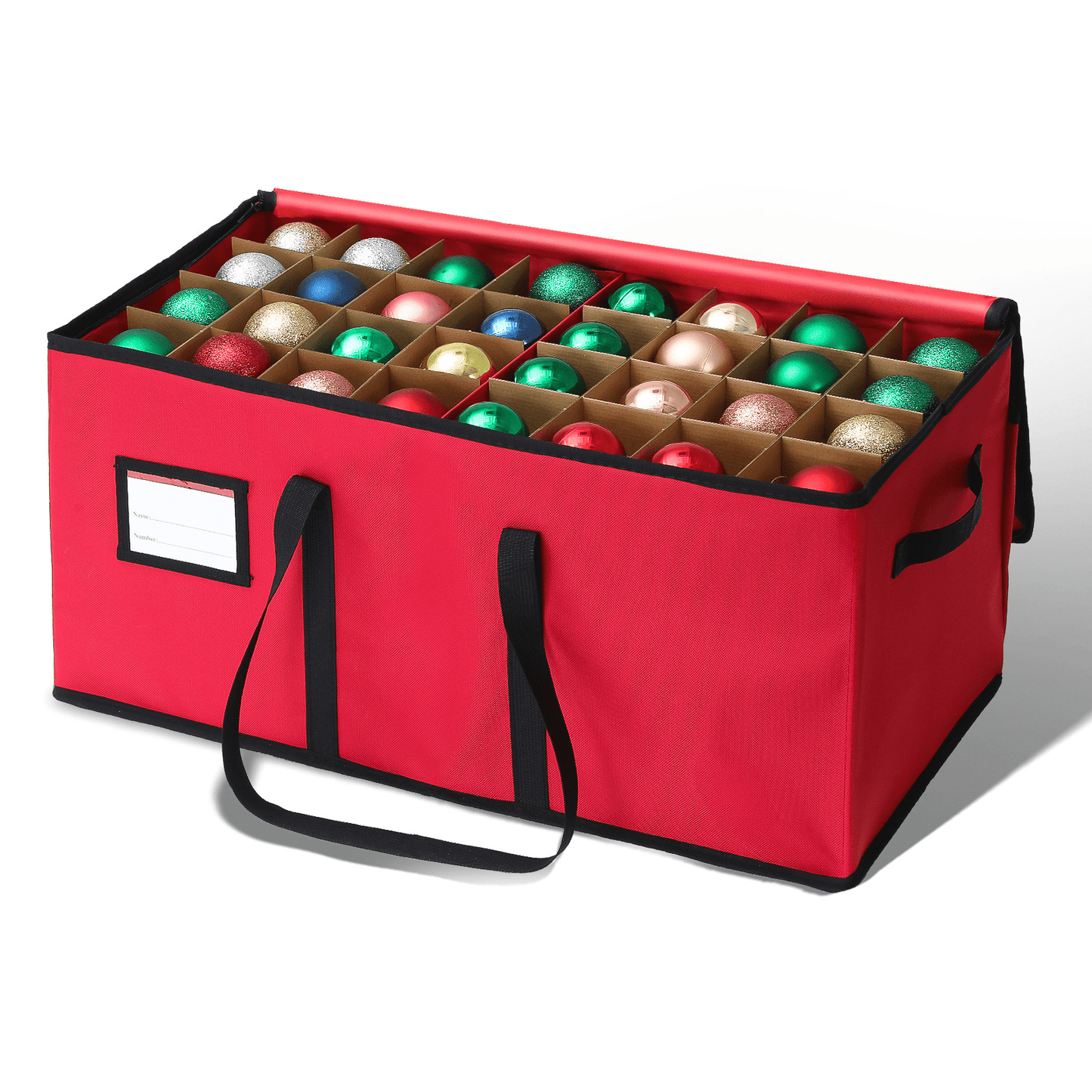 Holiday Decoration Storage Container Big Red Cloth Organizer