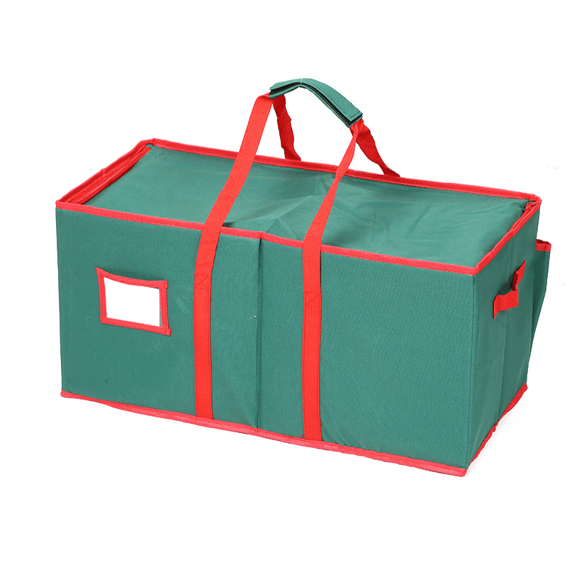 Holiday Decoration Storage Container Big Red Cloth Organizer