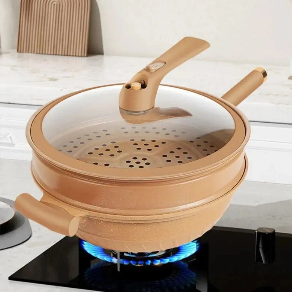 Easy Clean Wok Quick Healthy Cooking Pot - SweetyGem