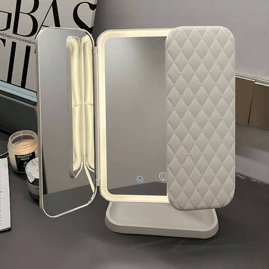 Portable LED Travel Makeup Mirror with Adjustable Lights - SweetyGem