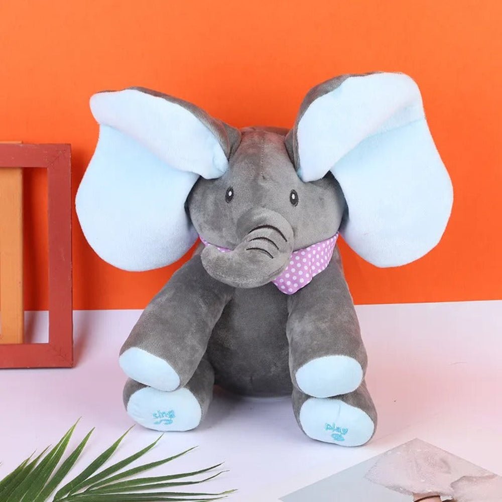 Cute Plush Elephant Toy with Fun Peek a Boo Belly - SweetyGem
