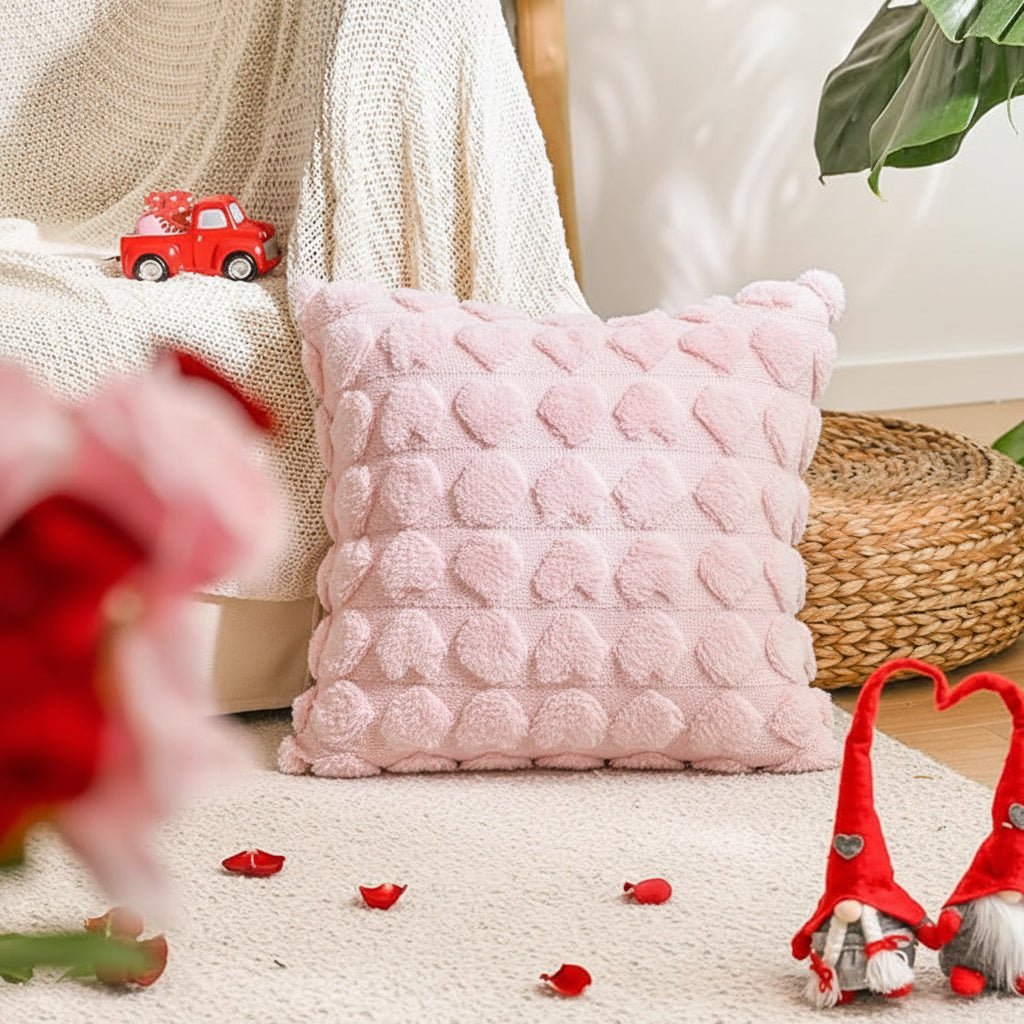 Romantic Heart Print Pillow Covers