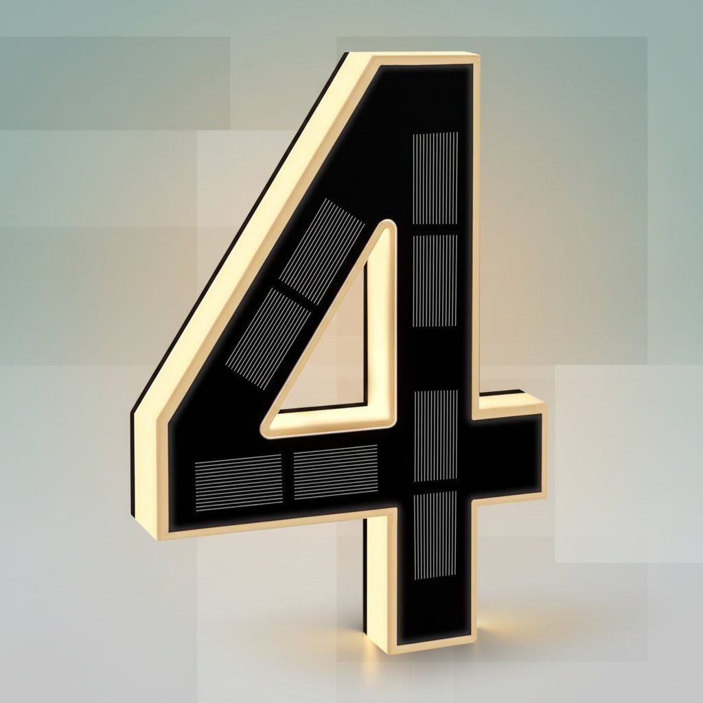 Bright LED Home Number Sign Outdoor Illuminated