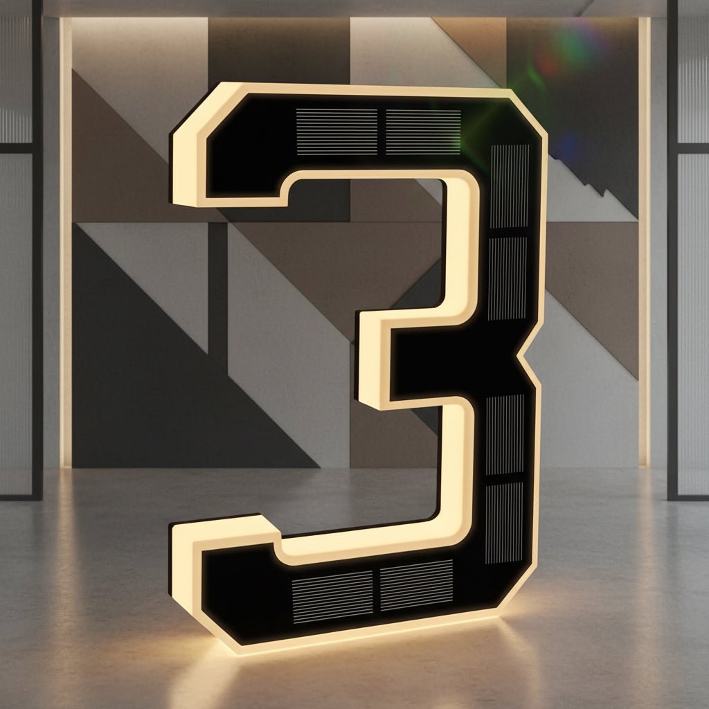 Bright LED Home Number Sign Outdoor Illuminated