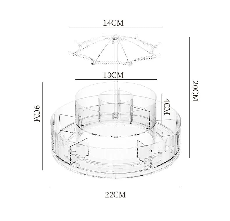 Acrylic Rotating Makeup Organizer
