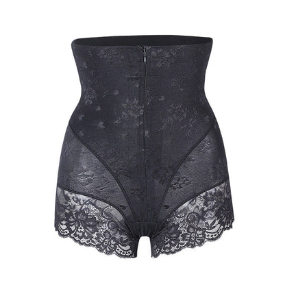 Women's Lace High Waist Slimming Panties With Zipper