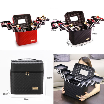 Portable Multi-Layer Makeup Storage Box