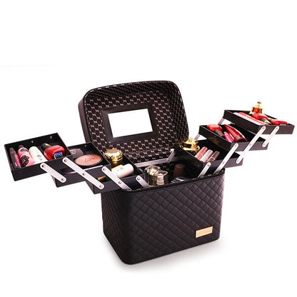 Portable Multi-Layer Makeup Storage Box