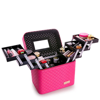 Portable Multi-Layer Makeup Storage Box