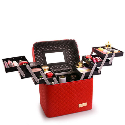 Portable Multi-Layer Makeup Storage Box